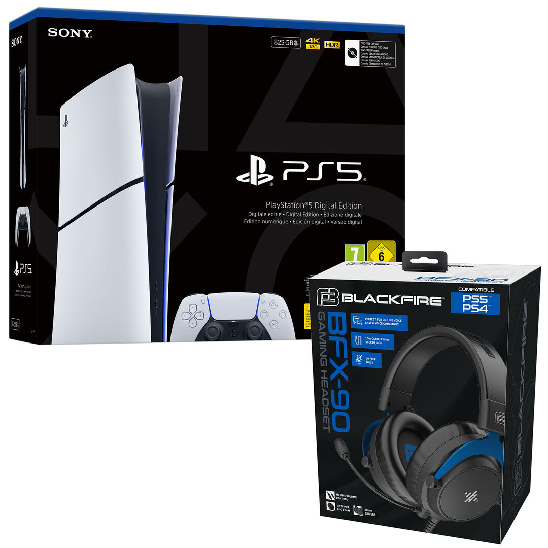 Pack Consola PS5 Digital + Auriculares BFX-90