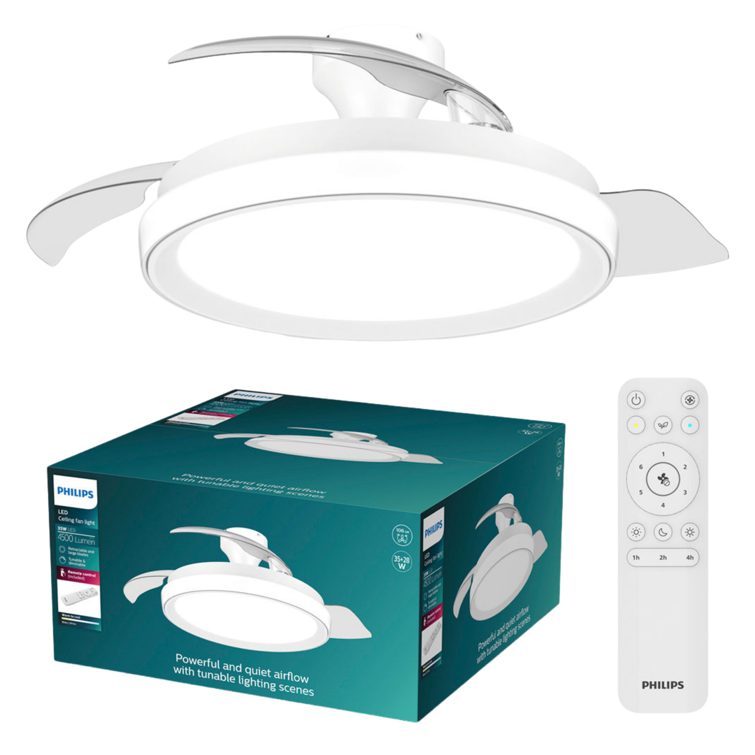 Ventilador Plegable de Techo Bliss 2026 DC Blanco