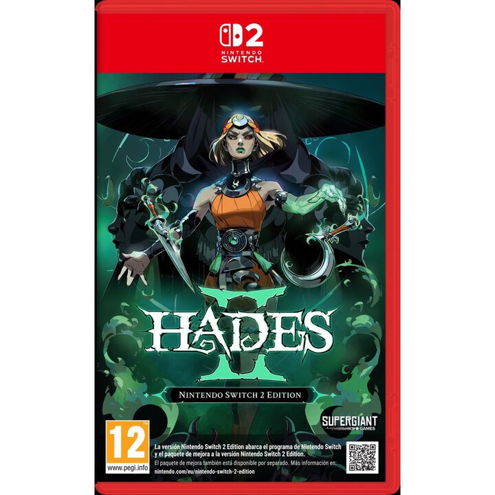 HADES II NINTENDO SWITCH 2 EDITION JUEGO F&Iacute;SICO PARA NINTENDO SWITCH2 VERSI&Oacute;N ESPA&Ntilde;OLA GARANT&Iacute;A EUROPEA EU WARRANTY

Ponte en la piel de la Princesa de los Muertos y lucha m&aacute;s all&aacute; del Inframundo para derrotar al Tit&aacute;n del Tiempo en esta cautivadora secuela del original juego &laquo;roguelike&raquo; de mazmorras.

Hades II te permite explorar un mundo mitol&oacute;gico m&aacute;s grande y complejo, con todo el poder del Olimpo a tu disposici&oacute;n. La historia se ir&aacute; desgranando con cada uno de tus logros o reveses. Hades II para Nintendo Switch 2 aprovecha al m&aacute;ximo la pantalla de mayor definici&oacute;n de esta nueva consola para ofrecer hasta 120 fps, lo que permite disfrutar de una acci&oacute;n que reacciona con fluidez a los controles.

&Aacute;BRETE PASO M&Aacute;S ALL&Aacute; DEL INFRAMUNDO

Encarnar&aacute;s a la Princesa inmortal del Inframundo, y explorar&aacute;s un mundo m&aacute;s extenso y elaborado. Tendr&aacute;s que derrotar a las huestes del Tit&aacute;n del Tiempo con la ayuda del Olimpo, en una historia desgarradora que se ir&aacute; desgranando poco a poco con cada uno de tus logros o reveses.

DOMINA LA BRUJER&Iacute;A Y LAS ARTES OSCURAS

Imbuye de magia ancestral tus legendarias Armas de la Noche para que nadie pueda interponerse en tu camino. Pot&eacute;nciate con las bendiciones de m&aacute;s de una docena de dioses del Olimpo, desde Apolo hasta Zeus. Tendr&aacute;s a tu disposici&oacute;n un sinf&iacute;n de opciones para mejorar tus habilidades.

M&Eacute;ZCLATE CON (M&Aacute;S) DIOSES, FANTASMAS Y MONSTRUOS

Conoce a decenas de personajes totalmente desarrollados, entre los que se encuentran un mont&oacute;n de caras nuevas y antiguas amistades. Adem&aacute;s, contar&aacute;s con varios tipos de interacciones que te servir&aacute;n para estrechar tus lazos y vivir innumerables momentos narrativos generados por tus propias decisiones.

CADA INTENTO FORMA UNA AVENTURA DIFERENTE

Te esperan nuevas ubicaciones, desaf&iacute;os, mejoras y sorpresas hechas a medida con cada uno de tus m&uacute;ltiples periplos por un Inframundo en constante cambio. Revela los misterios del Altar de los Arcanos, domina esp&iacute;ritus familiares y re&uacute;ne materiales con tus Herramientas de los Ocultos para acercarte cada vez m&aacute;s a tu objetivo.

LAS VENTAJAS DE LA INMORTALIDAD

Gracias a la gran cantidad de mejoras permanentes y el regreso del modo Dios, no es necesario que tengas poderes divinos para disfrutar de todo lo que contiene Hades II. De todos modos, si resulta que los tienes, podr&aacute;s enfrentarte a desaf&iacute;os progresivos con mejores recompensas y la posibilidad de alardear de tus proezas.

CON LA FIRMA DE SUPERGIANT

Los t&iacute;tulos de Supergiant se distinguen por su presentaci&oacute;n rica y atmosf&eacute;rica y su narraci&oacute;n estrechamente ligada a la acci&oacute;n. Gracias a sus magn&iacute;ficos y nuevos entornos, pintados a mano, sus personajes tridimensionales con movimientos en tiempo real m&aacute;s fluidos y su electrizante banda sonora original, el mundo m&iacute;tico que sirve como marco para la historia se muestra rebosante de vida.
