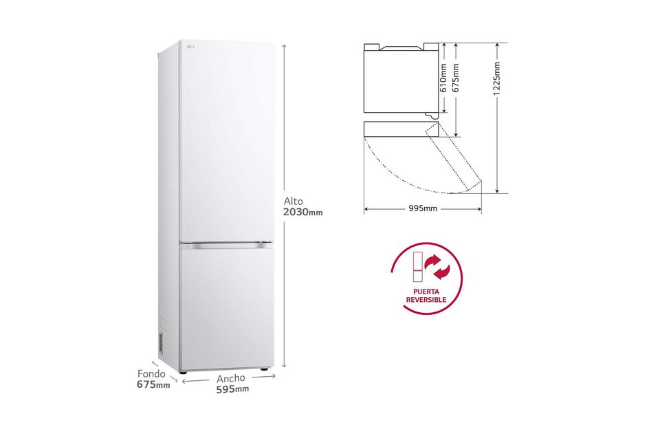 Experimenta el equilibrio perfecto entre dise&ntilde;o y funcionalidad con el frigor&iacute;fico LG GBV7280CSW.