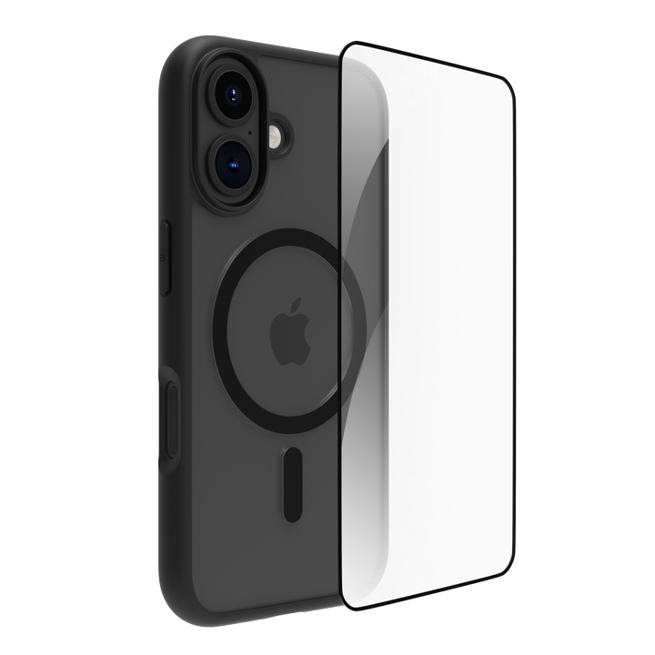 Funda iPhone 16 Negra MS + ECO PROTECTOR+ PowerBank Wireless 5.000mAh