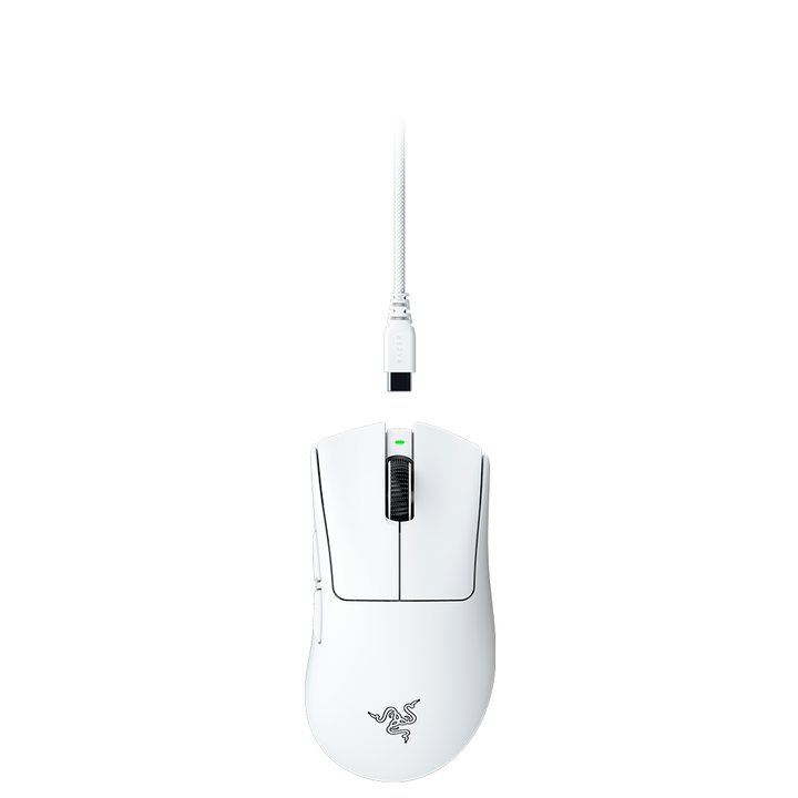 Razer DeathAdder V3 Pro - Rat&oacute;n Ligero Inal&aacute;mbrico Ergon&oacute;mico para Deportes Electr&oacute;nicos (64 Gramos, Sensor &Oacute;ptico Focus Pro 30K, Interruptores de Rat&oacute;n Gen-3, Hyperspeed Wireless) Blanco