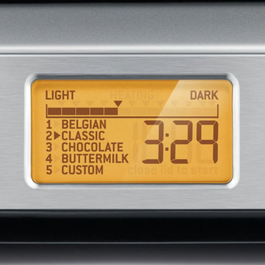 Gofrera  doble visor LCD rectangular acero Inox