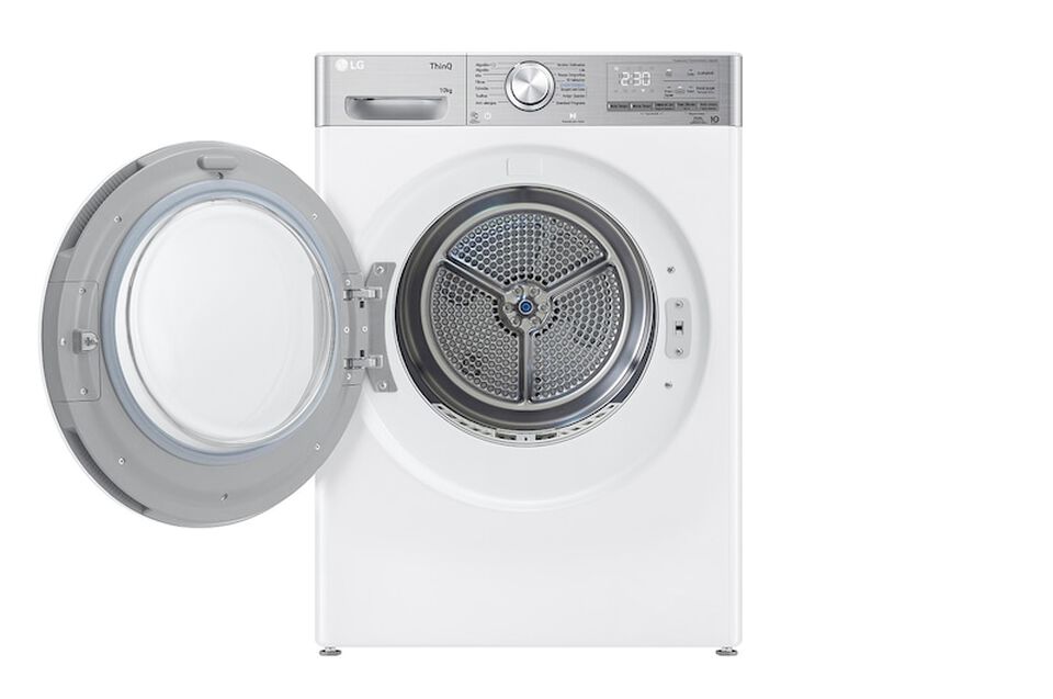 Secadora LG 10kg con bomba de calor Dual Inverter, Eco Hybrid&trade;, 14 programas, eficiencia energ&eacute;tica A+++, color blanco.