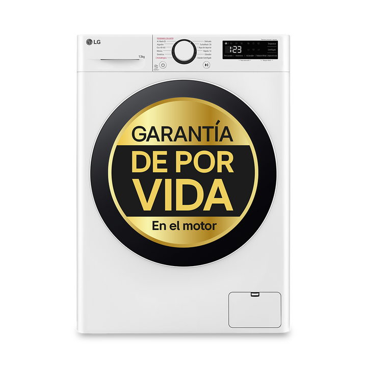 Lavadora LG 13 kg con AI Direct Drive, TurboWash 360 y Steam