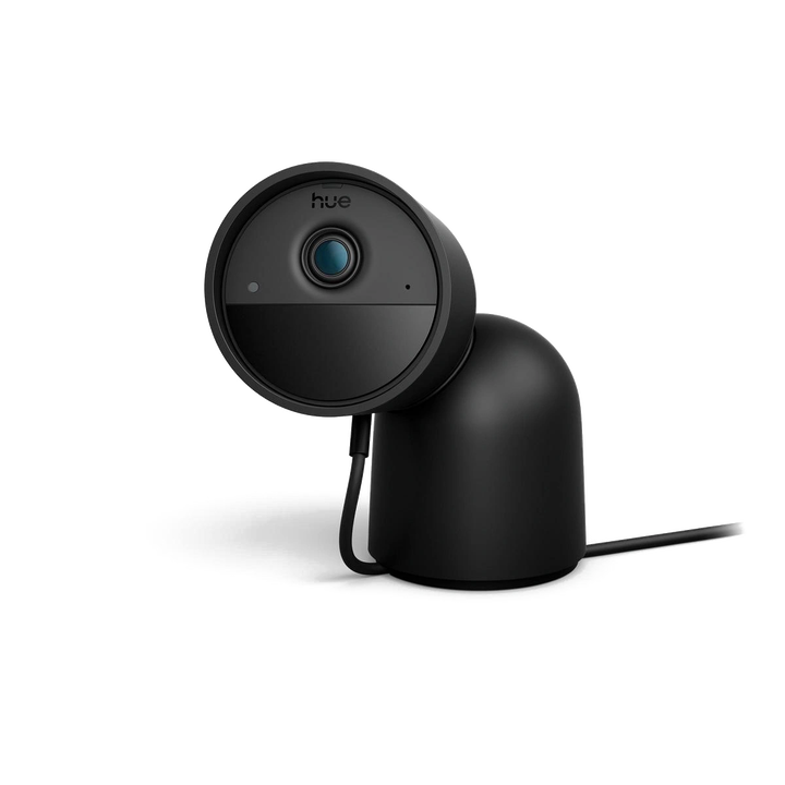 C&aacute;mara Videovigilancia 2K, Negra, soporte Mesa