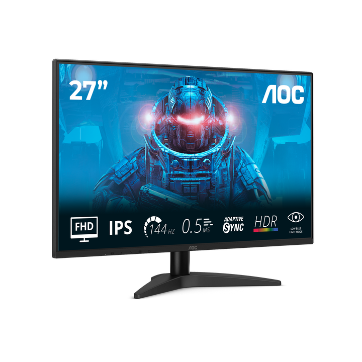 AOC 27B36X Monitor 27" FHD, 120Hz, IPS, 1ms MPRT, Adaptive Sync. (1920x1080, 1x HDMI 1.4, 1x DP 1.4), Negro