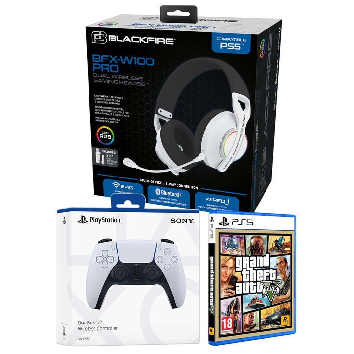 Pack DualSense, GTA V y Auriculares BFX-90