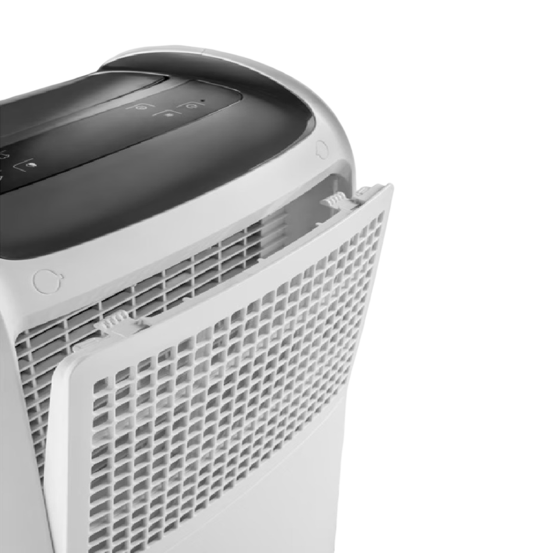 Convierte tu hogar en un entorno m&aacute;s saludable y c&oacute;modo con el deshumidificador DDSX de De'Longhi, que elimina hasta 25&nbsp;litros de exceso de humedad en el aire al d&iacute;a. Controla los niveles de humedad y reduce la propagaci&oacute;n de bacterias para evitar el crecimiento de moho en tu hogar, y seca la colada hasta un 50&nbsp;% m&aacute;s r&aacute;pido. Este eficaz deshumidificador es perfecto para cualquier habitaci&oacute;n de la casa.